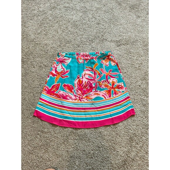 Lilly Pulitzer Odessa Top Sea Blue Via Sunny Engineered XXS New 25126‎ - Picture 1 of 6